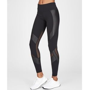 Sweaty Betty The Power Wetlook Mesh Black Leggings